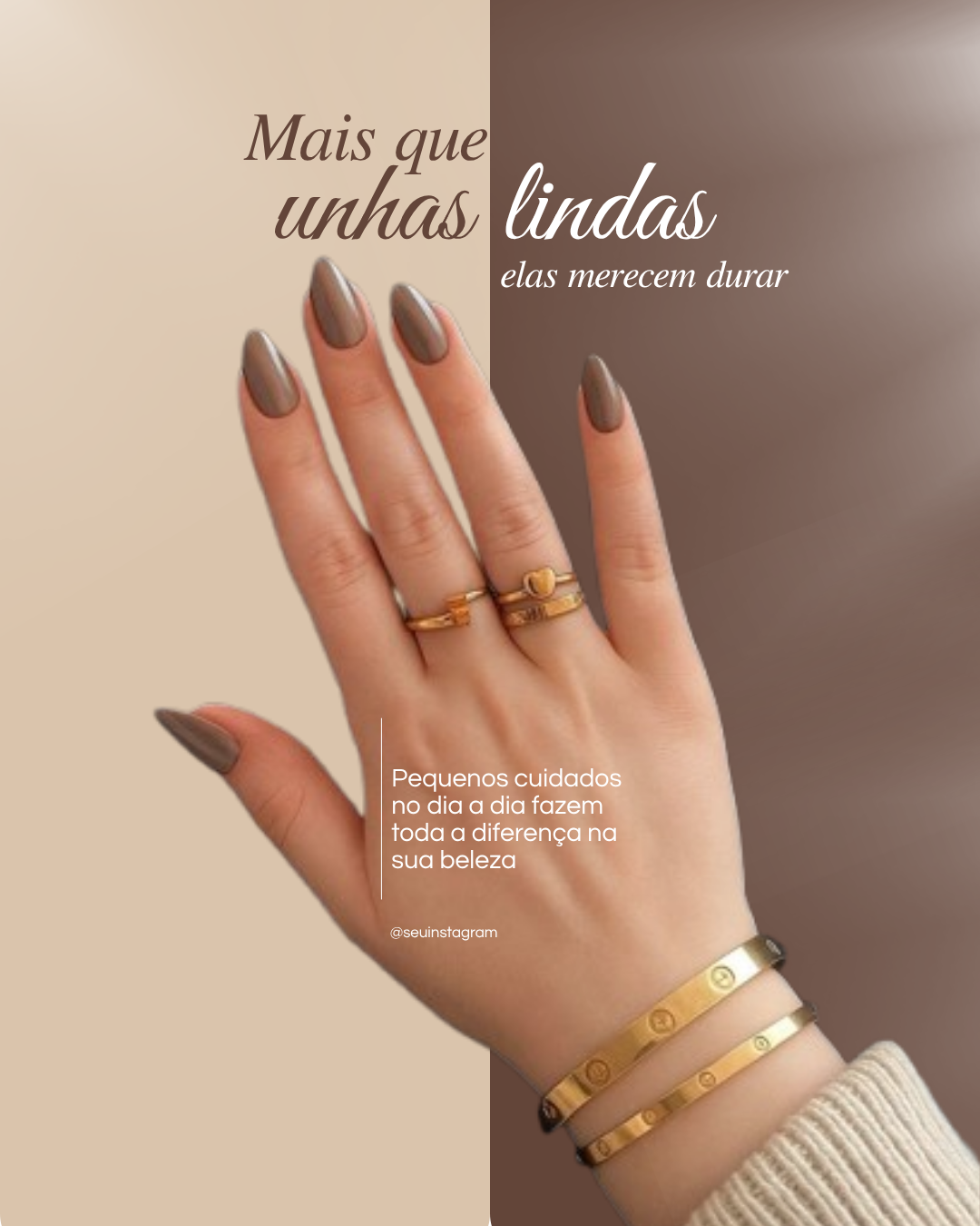 Template sobre cuidados para unhas bonitas